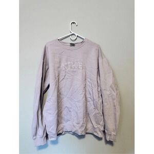 Comfort colors lavender Nike logo crew neck sweater size xl‎